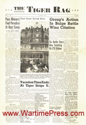 Tiger Rag First Printing The Tiger Rag 1945 08 02 nr 01 (PDF) | Wartime Press